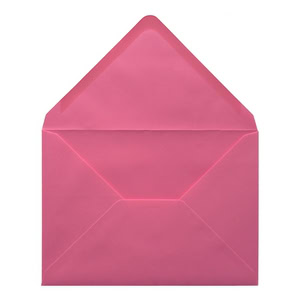 Bubblegum Pink Envelope 5x7 Open