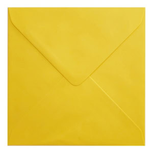 Canary Yellow Envelope 130mm Square Closed