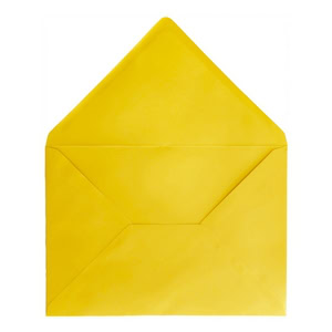 Canary Yellow Envelope 5x7 Open