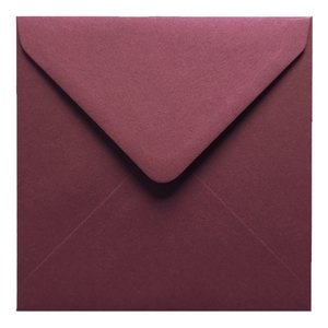 Claret Red Envelope 130mm Square Closed