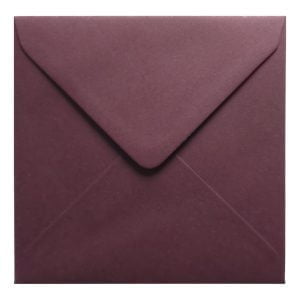 Claret Red Envelope 155mm Square Closed