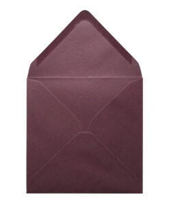Claret Red Envelope 155mm Square Open