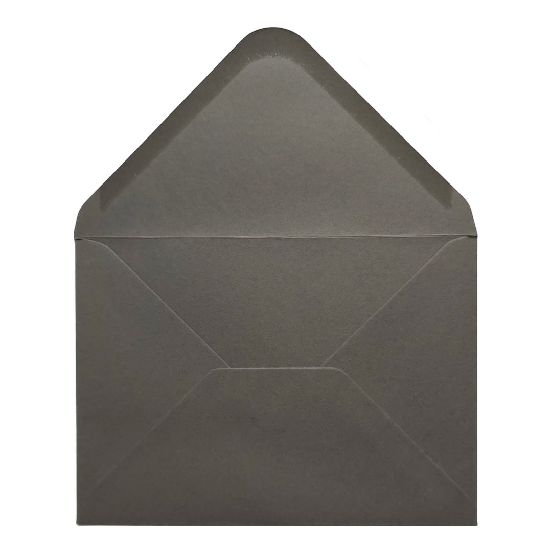 Dark Grey Envelope 5x7 Open