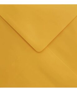 Golden Yellow Envelope 130mm Square Closed