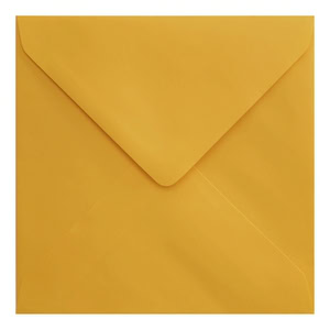 Golden Yellow Envelope 130mm Square Closed
