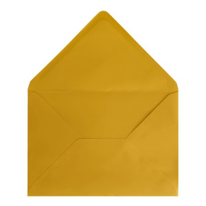 Golden Yellow Envelope B6 Open