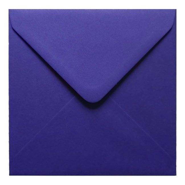 Intense Iris Blue Envelope 130mm Square Closed