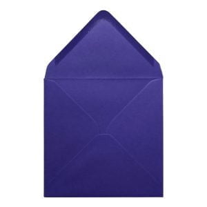 Intense Iris Blue Envelope 130mm Square Open