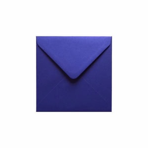 Intense Iris Blue Envelope 130mm Square Ratio