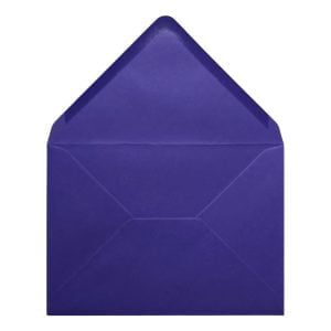 Intense Iris Blue Envelope 5x7 Open