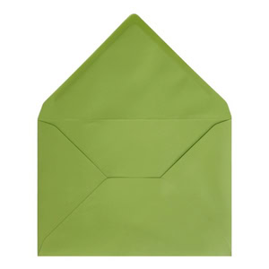 Lime Green Envelope C6 Open