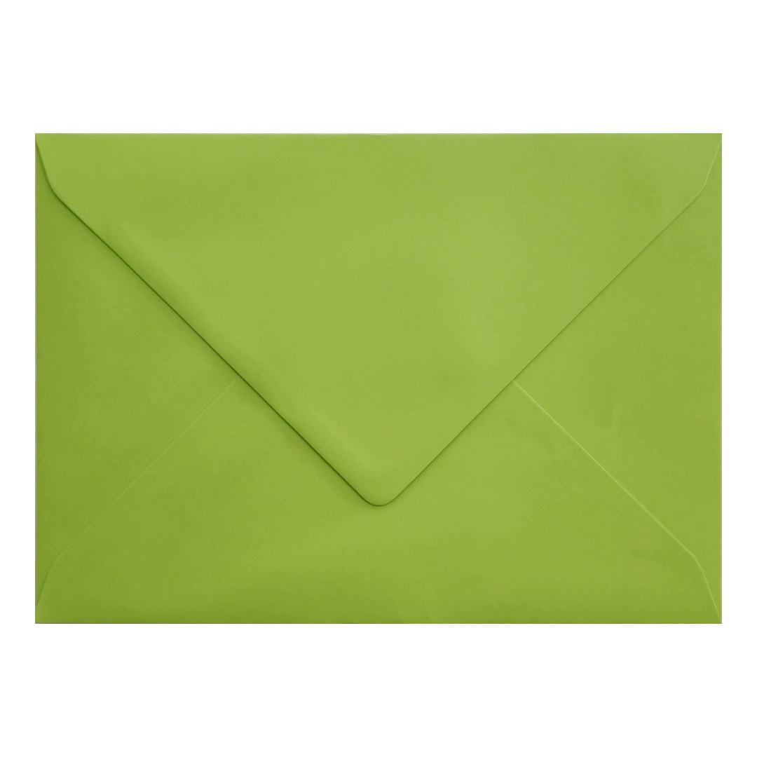 Lime Green Envelope C7 Closed