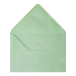Mint Green Envelope 5x7 Open