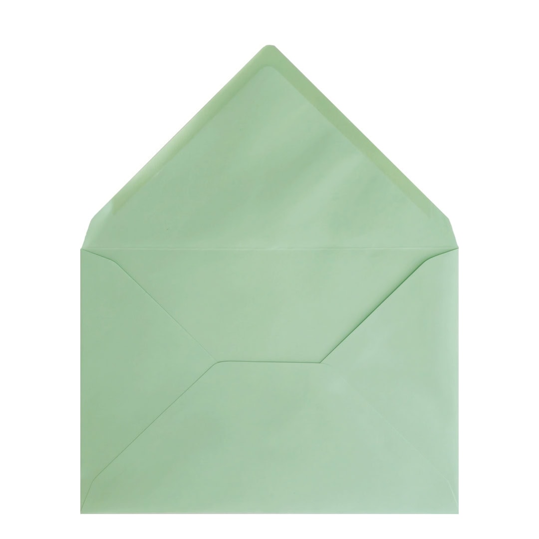 Mint Green Envelope C7 Open