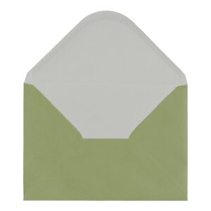 Olive Green Envelope A5 Open
