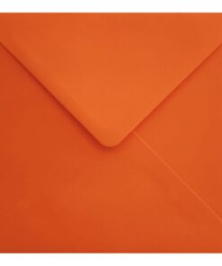 Orange Envelope 130mm Square Closed