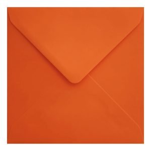 Orange Envelope 155mm Square Closed