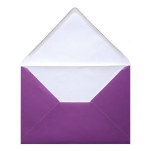 Purple Envelope C7 Open