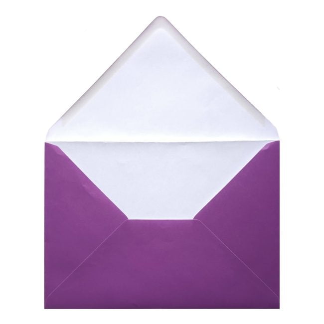 Purple Envelope C7 Open