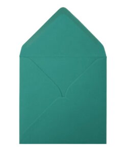 Teal Green Envelope 130mm Square Open