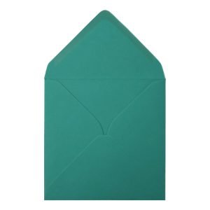 Teal Green Envelope 155mm Square Open