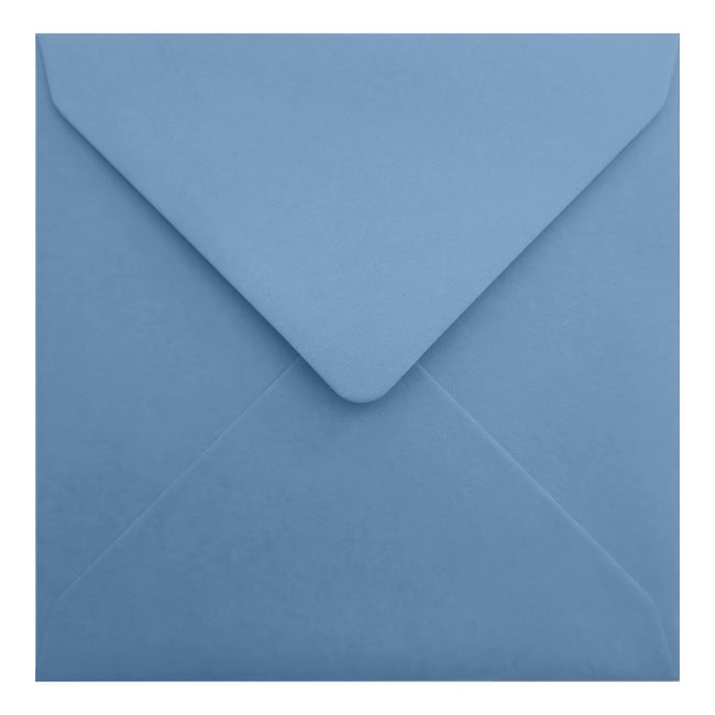 Vintage French Blue Envelope 130mm Square Closed