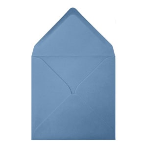 Vintage French Blue Envelope 130mm Square Open