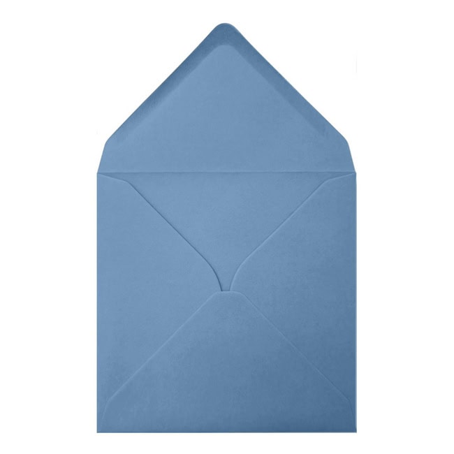 Vintage French Blue Envelope 130mm Square Open