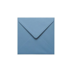 Vintage French Blue Envelope 130mm Square Ratio