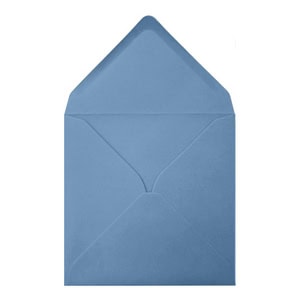 Vintage French Blue Envelope 155mm Square Open