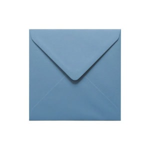 Vintage French Blue Envelope 155mm Square Ratio