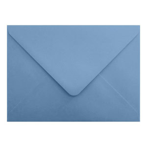 Vintage French Blue Envelope 5x7 Closed