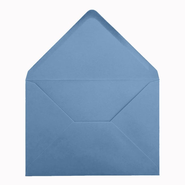 Vintage French Blue Envelope 5x7 Open