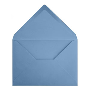 Vintage French Blue Envelope C5 Open