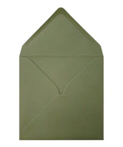 Vintage Green Envelope 130mm Square Open