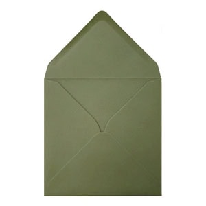Vintage Green Envelope 155mm Square Open