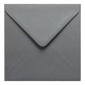 Vintage Grey Envelope 130mm Square Closed
