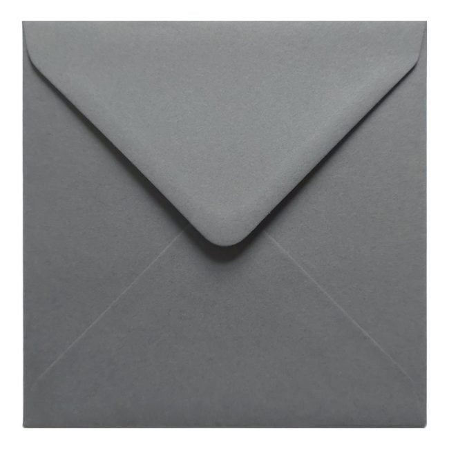 Vintage Grey Envelope 130mm Square Closed