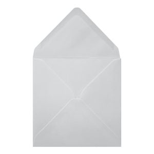 White Envelope 130mm Square Open