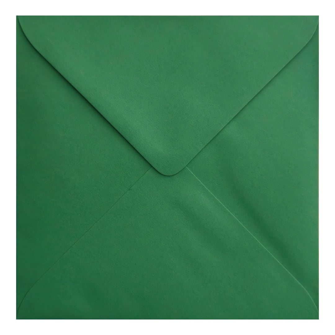 Xmas Green Envelope 130mm Square Closed