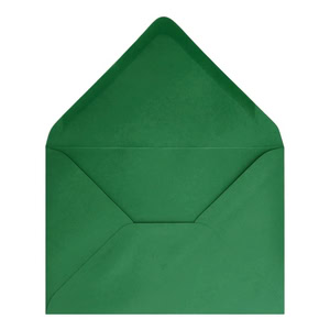 Xmas Green Envelope C5 Open