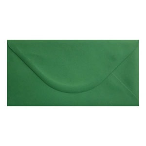 Xmas Green Envelope Dl Closed