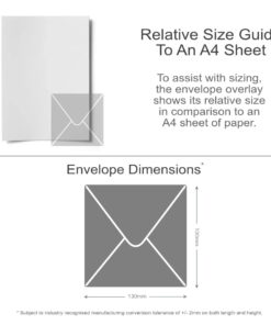 130mm Square Envelope Sizing