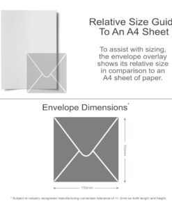 155mm Square Envelope Sizing