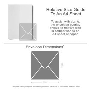 155mm Square Envelope Sizing