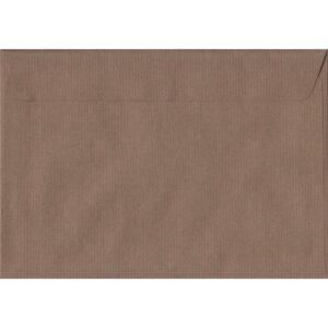 Brown Ribbed Peel Seal Envelope