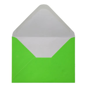 Electric Green Envelope 5x7 Open