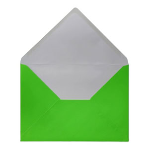 Electric Green Envelope C5 Open