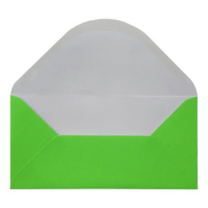 Electric Green Envelope Dl Open