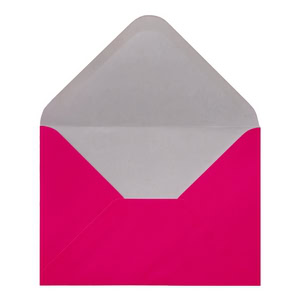 Electric Pink Envelope 5x7 Open